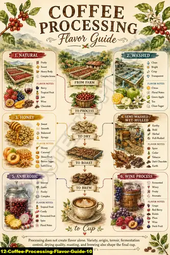 Coffee Processing Flavor Guide 10 - Coffee Processing Method / Coffee Processing Flavor Guide