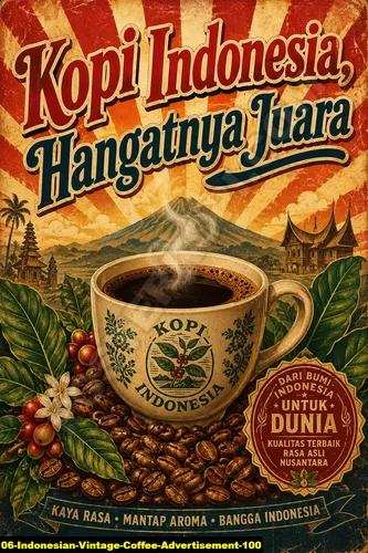 Indonesian Vintage Coffee Advertisement 100