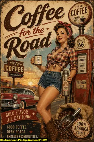 American Pin Up Women 01 021 - Pin Up Poster / American Pin Up Women 01