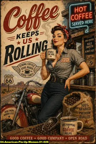 American Pin Up Women 01 026 - Pin Up Poster / American Pin Up Women 01
