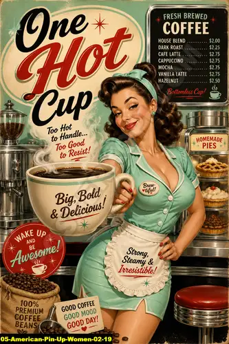 American Pin Up Women 02 19 - Pin Up Poster / American Pin Up Women 02