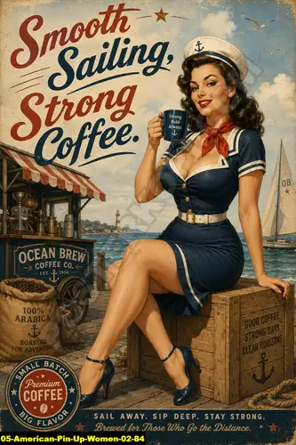 American Pin Up Women 02 84 - Pin Up Poster / American Pin Up Women 02