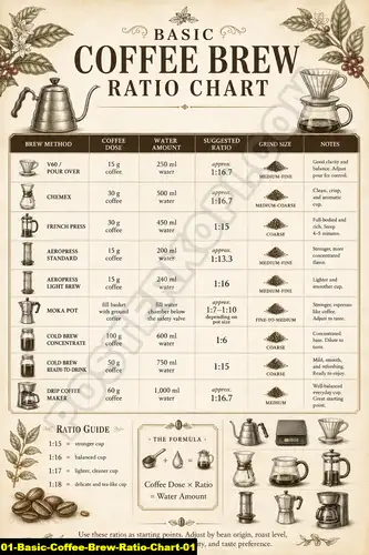 Basic Coffee Brew Ratio Chart 01