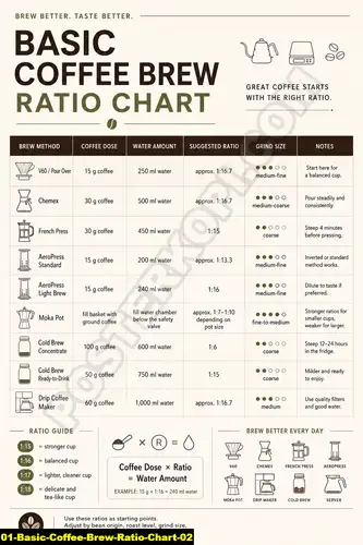 Basic Coffee Brew Ratio Chart 02