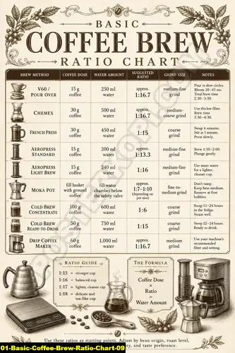 Basic Coffee Brew Ratio Chart 09