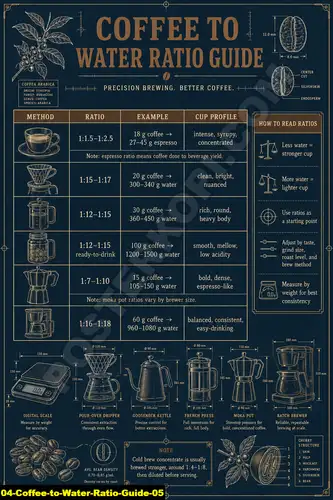 Coffee To Water Ratio Guide 05 - Standard Coffee Guides / Coffee To Water Ratio Guide