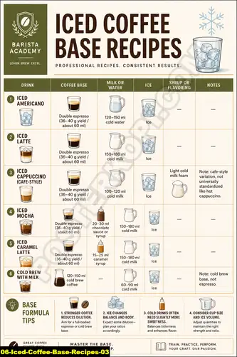 Iced Coffee Base Recipes 03 - Standard Coffee Guides / Iced Coffee Base Recipes
