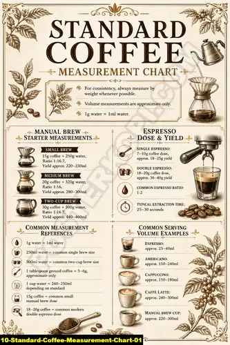 Standard Coffee Measurement Chart 01
