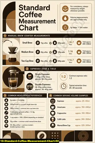 Standard Coffee Measurement Chart 02 - Standard Coffee Guides / Standard Coffee Measurement Chart